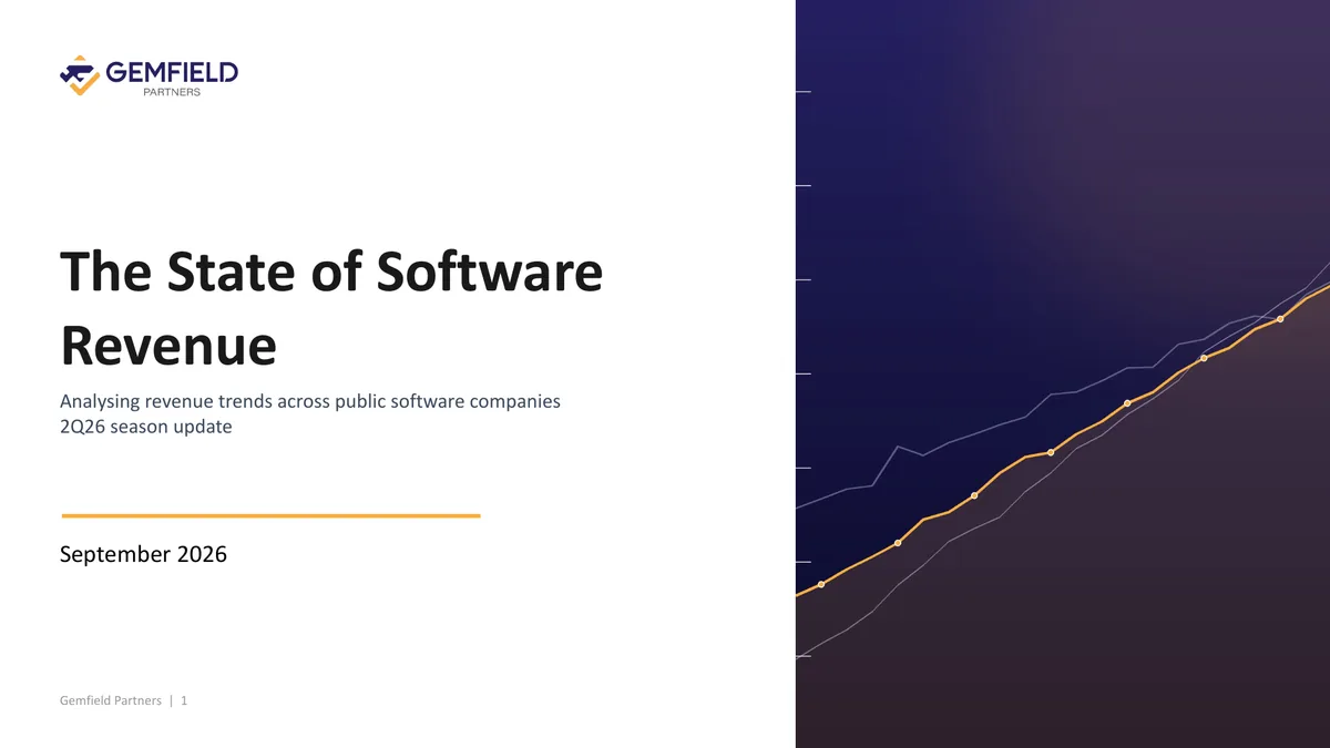 Gemfield Partners – The State of Software Revenue 2Q 2026